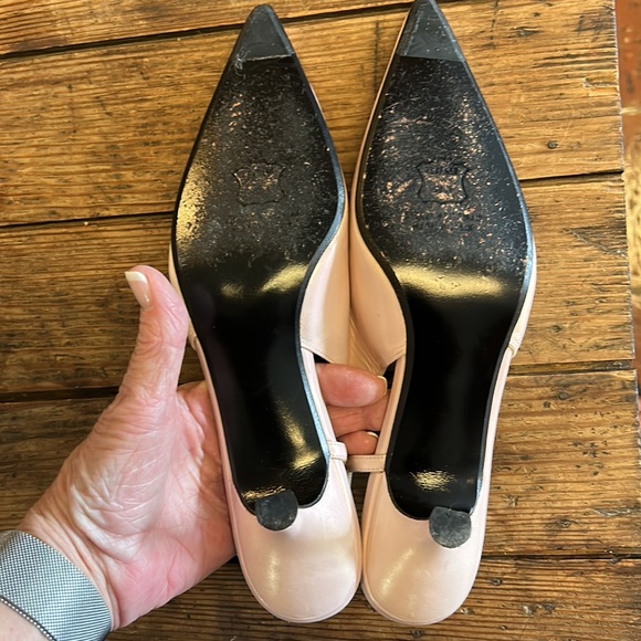 Stuart Weitzman Pink sling back kitten heels sz6.5N - Picture 9 of 12